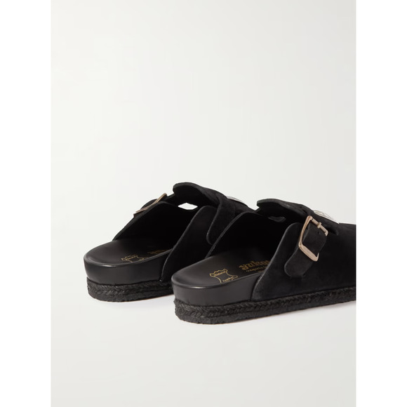 YUKETEN Sal 1 w/ Silver Concho Suede Clogs - Black size US 7